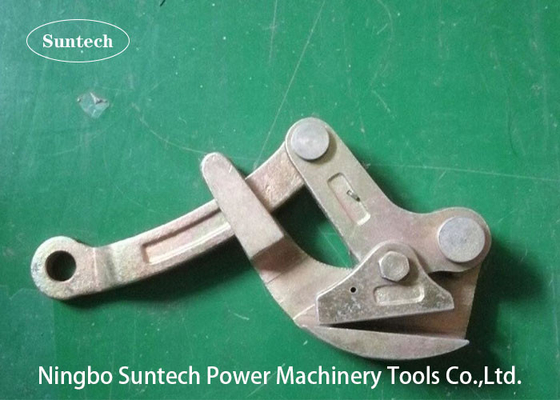 10KN Single Cam Wire Cable Clamp / Earth Wire Gripper Tool For Steel Strand
