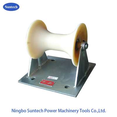 5KN Flat Trench Straight Line Electrical Cable Roller With Steel Plate