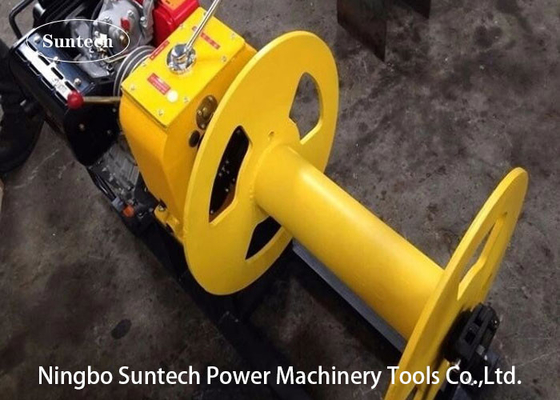 Gasoline Diesel Engine Cable Winch Puller Take Up Stringing Equipment 5 Ton 20KN