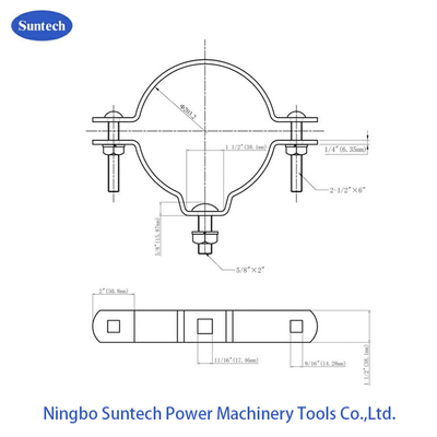 Carbon Steel Hot Dip Galvanized Pipe Clamp For Power Pole