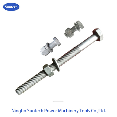 Galvanized Steel Hex Splice Post Carriage Bolts And Nuts