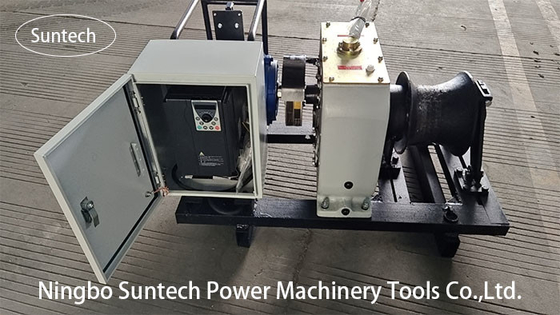 High Performance Cable Winch Puller For Tower Erection In Power Construction