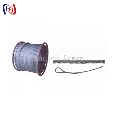 1960N/mm2 Braided Galvanized Steel Core Pilot Wire Rope For Power Construction