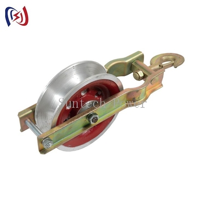Casting Steel Wheel Sheave Hook Type Lifting Block Hoisting Tackle Pulling Tools