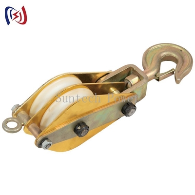 Transmission Line Stringing Tools Insulated Nylon Sheave Hoisting Tackle
