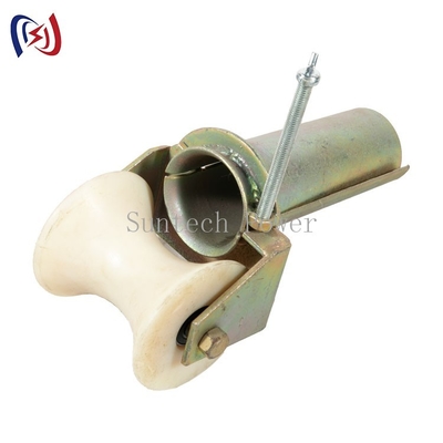 90mm Lockable Bellmouth Type Cable Reel Roller With Nylon Wheel