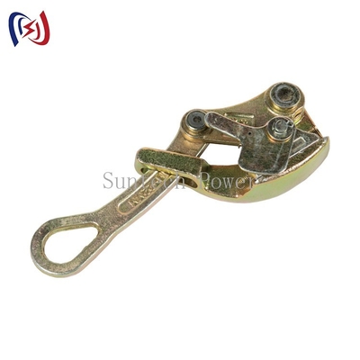 Single Cam Ground Earth Wire Conductor Stringing Tools Tightening Rope Gripper