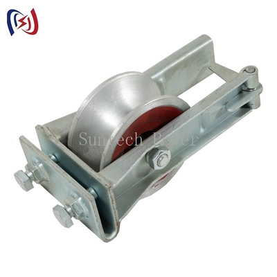 20KN Transmission Line Earth Wire Grounding Conductor Stringing Pulley Block