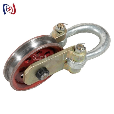 20KN Tower Erection Tools Steel Hoisting Tackle Pulley Block For Construction Line