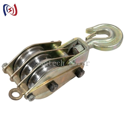 30kn Conductor Stringing Tools Steel Hoisting Tackle Block Pulley For Lifting