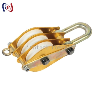 Hoisting Aluminous Alloy Conductor Stringing Tools Nylon Sheave Tackle