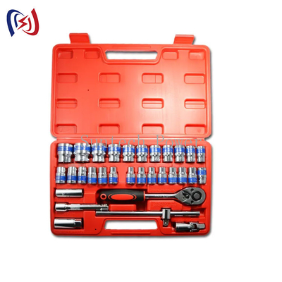 Professional 32 Piece Socket Wrench Set Tool Kit For Automotive Repair Blue Ribbon Combination Tool Set