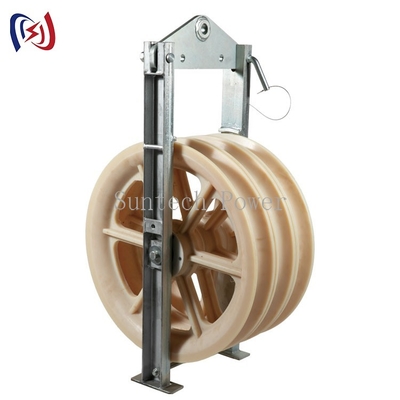 Transmission Three Sheaves 660 Diameter Stringing Equipment Conductor Stringing Blocks