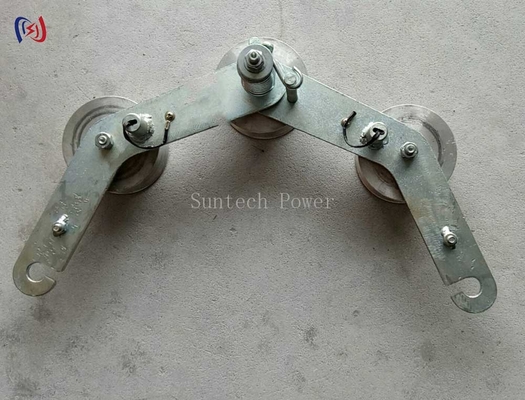 Hook Ground Block Cable Pulling Pulley For Conductor / Steel Wire Rope