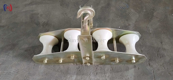 Four Sheaves Combined Block Optical Fiber Cable Pulley Block OPGW Quadrant Block Combined Type