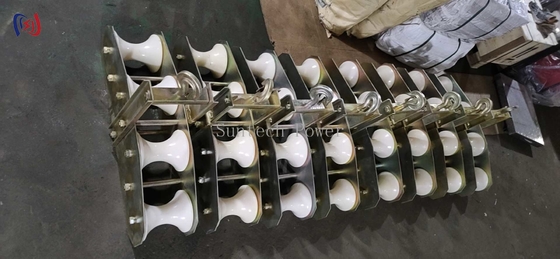 Four Sheaves Combined Block Optical Fiber Cable Pulley Block OPGW Quadrant Block Combined Type