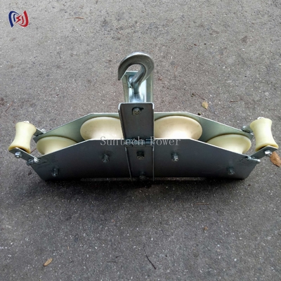 Four Sheaves Combined Block Optical Fiber Cable Pulley Block OPGW Quadrant Block Combined Type