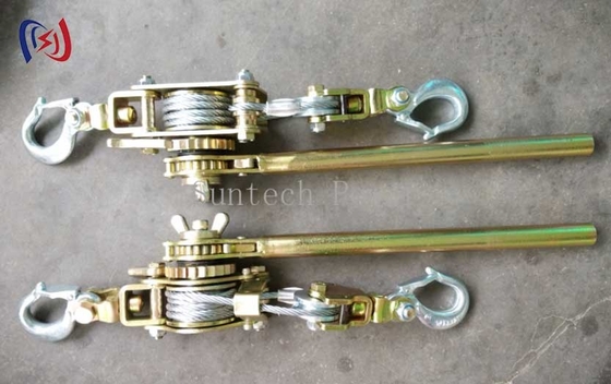 ​​Ratchet Cable Puller Tightener Steel Construction Non Slip Grip Adjustable Jaw For Wire Rope Strand​​