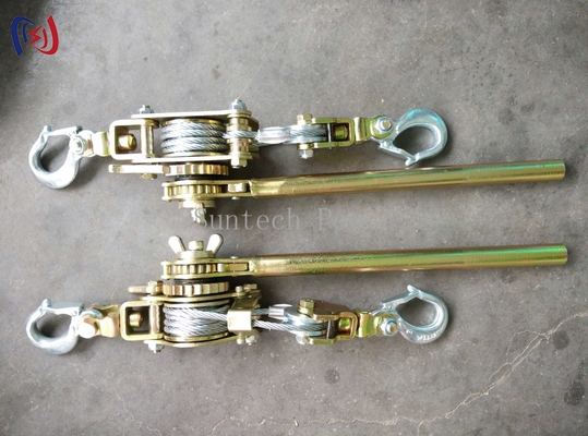 ​​Ratchet Cable Puller Tightener Steel Construction Non Slip Grip Adjustable Jaw For Wire Rope Strand​​