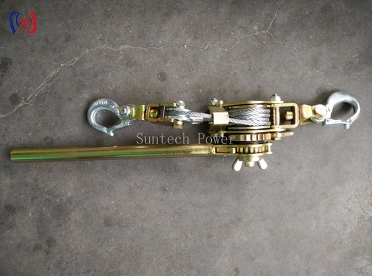 ​​Ratchet Cable Puller Tightener Steel Construction Non Slip Grip Adjustable Jaw For Wire Rope Strand​​