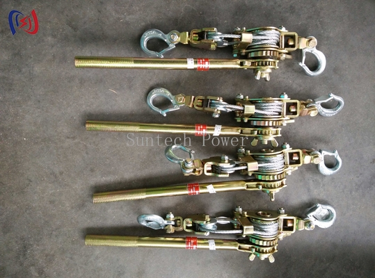 ​​Ratchet Cable Puller Tightener Steel Construction Non Slip Grip Adjustable Jaw For Wire Rope Strand​​