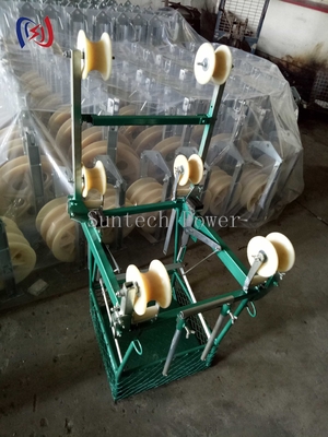 Quad Conductor Inspection Trolley For Ultra High Voltage Transmission Lines