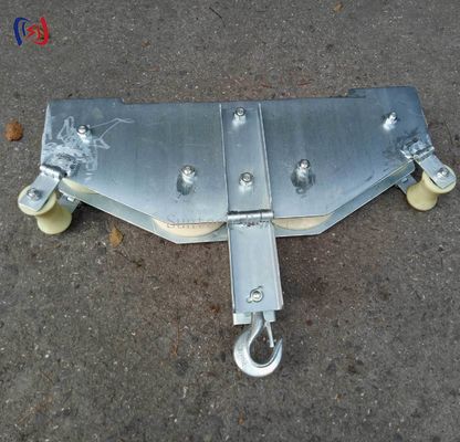 Four Sheaves Combined Block Heavy Duty Pulley System For Power Transmission Line Construction