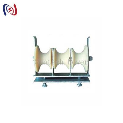 Three Sheaves Stringing Block Professional Cable Pulling Equipment For Power Grid Construction