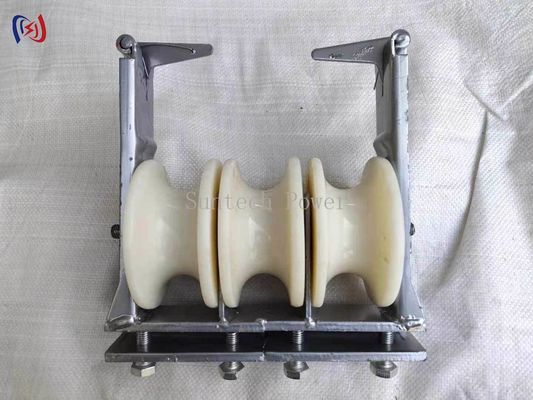 Three Sheaves Stringing Block Professional Cable Pulling Equipment For Power Grid Construction