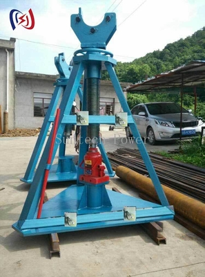 HydraulicColumnTypeCableReelStandAdjustable08mTo20mHeightForHVProjects