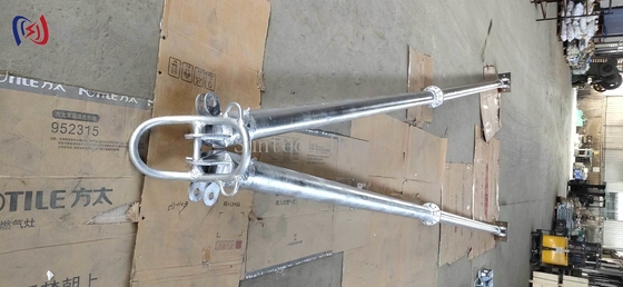 Heavy Duty A-Shape Tubular Gin Pole For Transmission Tower Construction