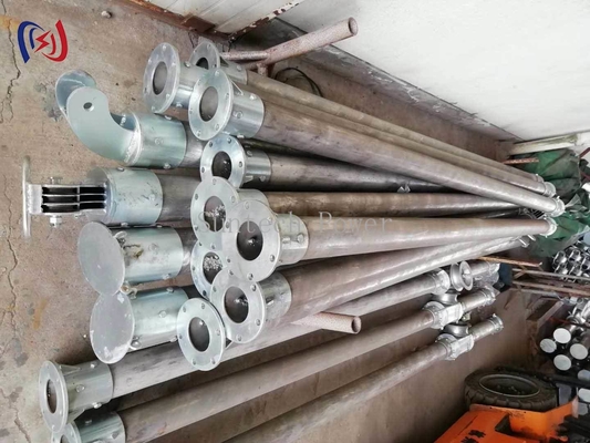 Heavy Duty A-Shape Tubular Gin Pole For Transmission Tower Construction