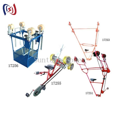 Heavy Duty Two Bundle Conductor Inspection Trolley For Power Line Maintenance