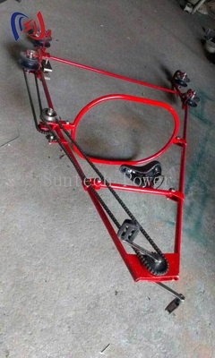 Heavy Duty Two Bundle Conductor Inspection Trolley For Power Line Maintenance
