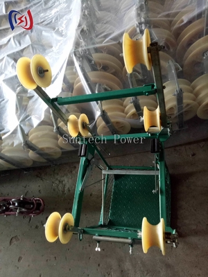Adjustable Four Conductor Trolley For Overhead Line Repair Operations