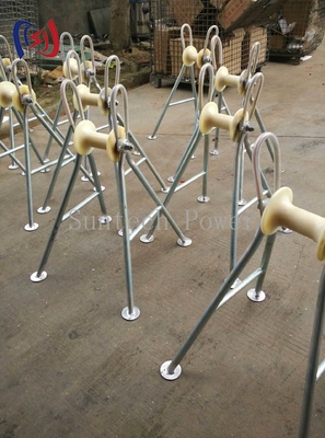 Heavy Duty Steel Pipe Elevated Cable Roller 5KN Load Capacity