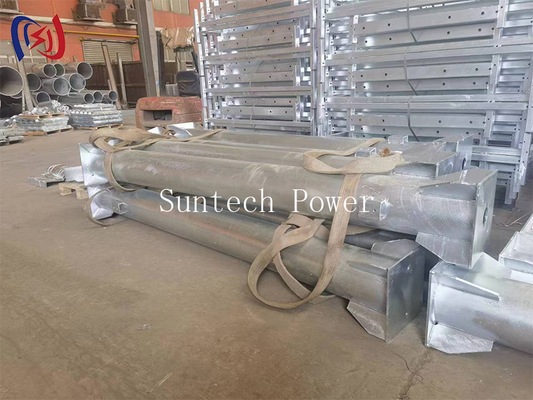 Power Steel Pipe Pillars for Transmission Lines 1 Year Warranty