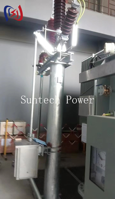 Power Steel Pipe Pillars for Transmission Lines 1 Year Warranty