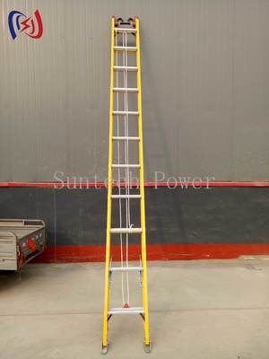 Professional Insulated Straight Ladder 2-8M Model with Light Epoxy Resin and 1 Year Warranty for Live Line Electrical Work