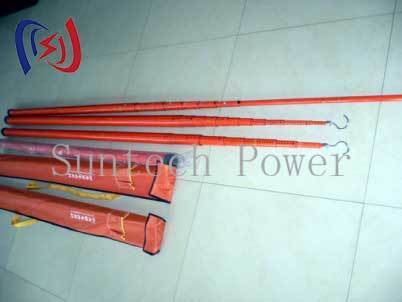 Professional 5-20M Height Measuring Telescopic Rod with Non Conductive Fiberglass for Portable Overhead Line Clearance Verification