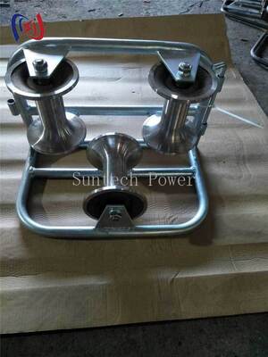 Professional Corner Ground Roller Tri-Sheave for 90 Degree Bend Protection with 10KN Rated Load and Corrosion Resistant Design