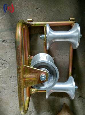 Professional Corner Ground Roller Tri-Sheave for 90 Degree Bend Protection with 10KN Rated Load and Corrosion Resistant Design