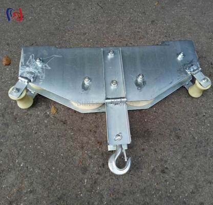Heavy Duty Four Sheave Combined Block with 10KN Rated Load, R570 Bend Radius, and 23.5KG Weight for High Mechanical Advantage Lifting