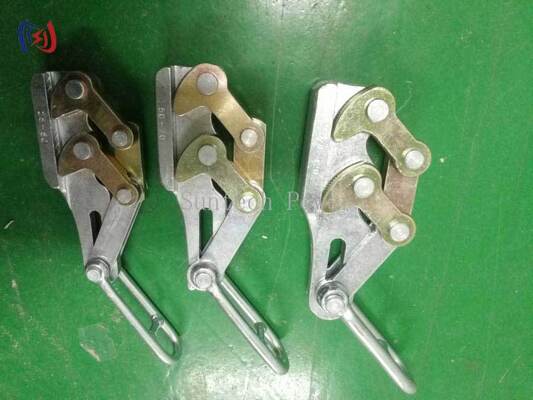 Professional Dual Cam Earth Wire Gripper with 10-30KN Rated Load for 11-15mm Wires and Corrosion Resistant Come Along Clamp