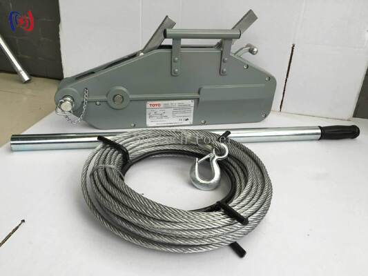 Portable Wire Rope Handle Hoist with 8-54KN Rated Lifting for Manual Operation Without External Power
