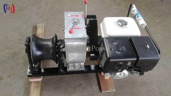 Professional 4.04-9.6KW Powered Winch for Heavy Duty Cable Pulling and Conductor Stringing in Power Line Work