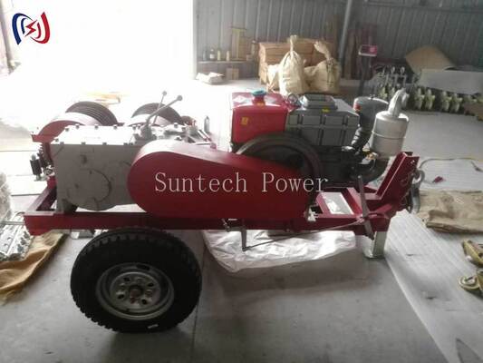 Professional 6.3-9KW Double Drum Winch with 2000-3600RPM Speed for Simultaneous Cable Pulling and Tensioning in Power Line Work