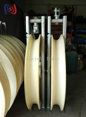 Professional 822 Series High Tension Stringing Block with MC Nylon Sheave for 150KN Rated Load Overhead Power Line Construction