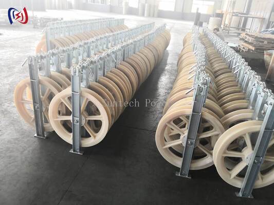 Professional 822 Series High Tension Stringing Block with MC Nylon Sheave for 150KN Rated Load Overhead Power Line Construction