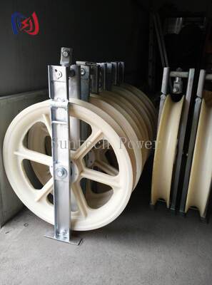 Professional 822 Series High Tension Stringing Block with MC Nylon Sheave for 150KN Rated Load Overhead Power Line Construction